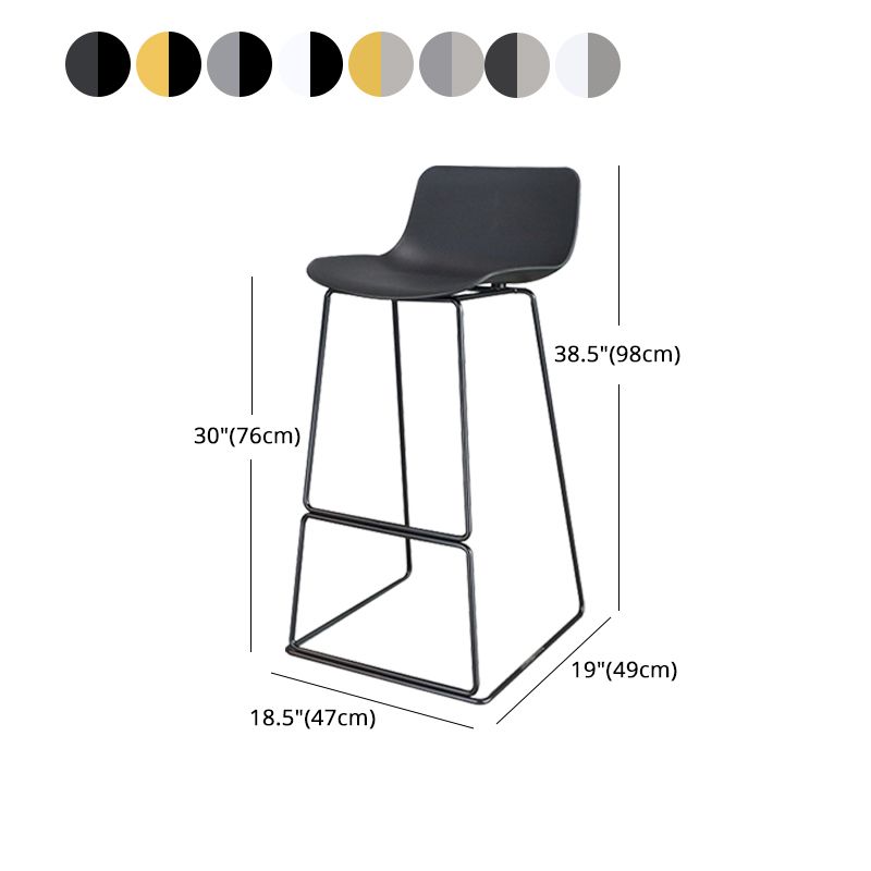 Industrial Style Barstool Metal and Plastic Bar Stool for Dinning Room Clearhalo 'Bar Furniture' 'Bar Stools' 'bar_stools' 'furn' 'furn_bar_stools' 'furniture_bar_stools' 'Kitchen & Dining Furniture' 'kitchen&dining_furn' 'kitchen' 'kitchen_furn' Furniture' 1200x1200_6078a834-cb11-4ac2-94bc-0394902af94e