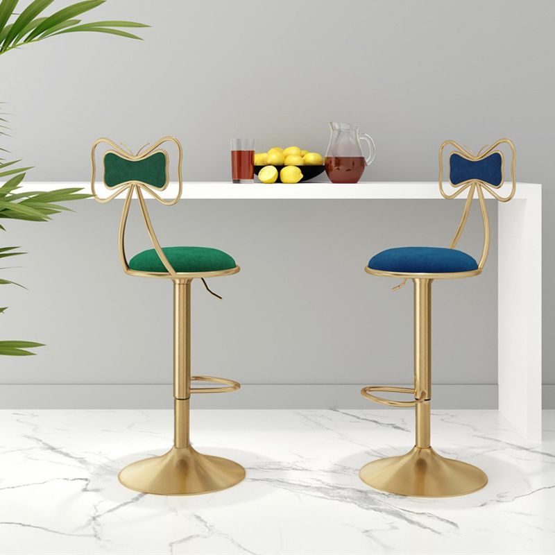 Adjustable Glam Bar Stool Footrest Low Back Upholstered Indoor Counter Stool Clearhalo 'Bar Furniture' 'Bar Stools' 'bar_stools' 'furniture_bar_stools' 'Kitchen & Dining Furniture' 'kitchen&dining_furn' 'kitchen' 'kitchen_furn' Furniture' 1200x1200_607a89c4-6ac9-45bc-8909-e71d62454897