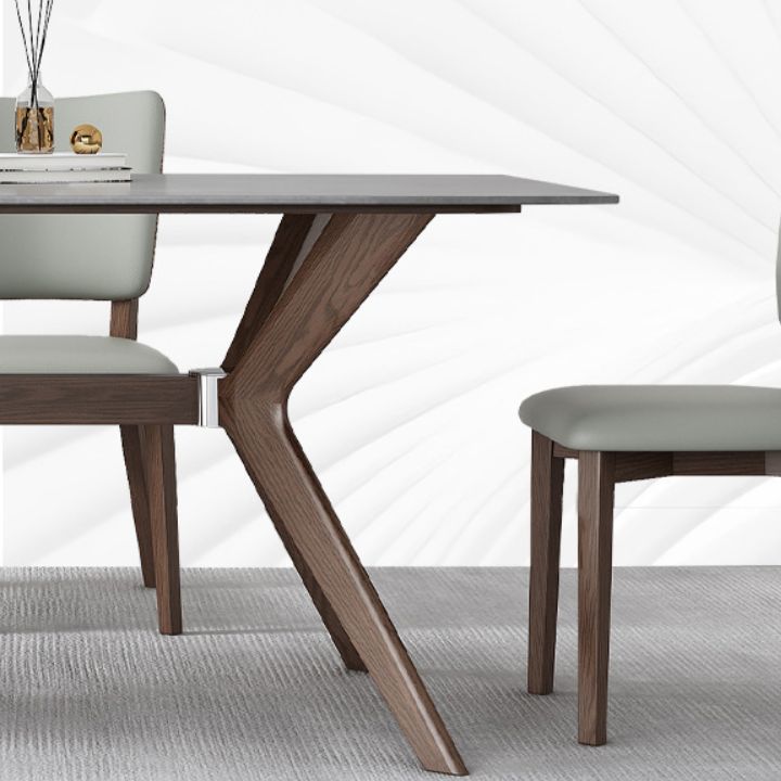Medieval Modern Stone Dining Table Trestle Base Table for Dining Room Clearhalo 'Dining Tables & Seating' 'Dining Tables' 'dining_table' 'furn' 'furn_dining_table' 'Furniture' 'Kitchen & Dining Furniture' 1200x1200_607bf090-b90c-46ba-82f1-eed497d46c55