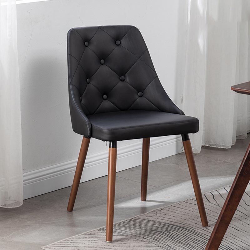 Moderne PU lederen eetkamerstoelen Parsons stoel in matte afwerking voor binnen