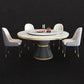 Round Modern Style Sintered Stone Dining Table Furniture with Metallic Base Clearhalo ' dining_table' 'Dining Tables & Seating' 'Dining Tables' 'furn' 'furn_dining_table' 'Furniture' 'furniture_dining_table' 'Kitchen & Dining Furniture' 'kitchen&dining_furn' 'kitchen' 'kitchen_dining_table' 1200x1200_607c3dd9-1a35-4ae9-9822-74dcba417674
