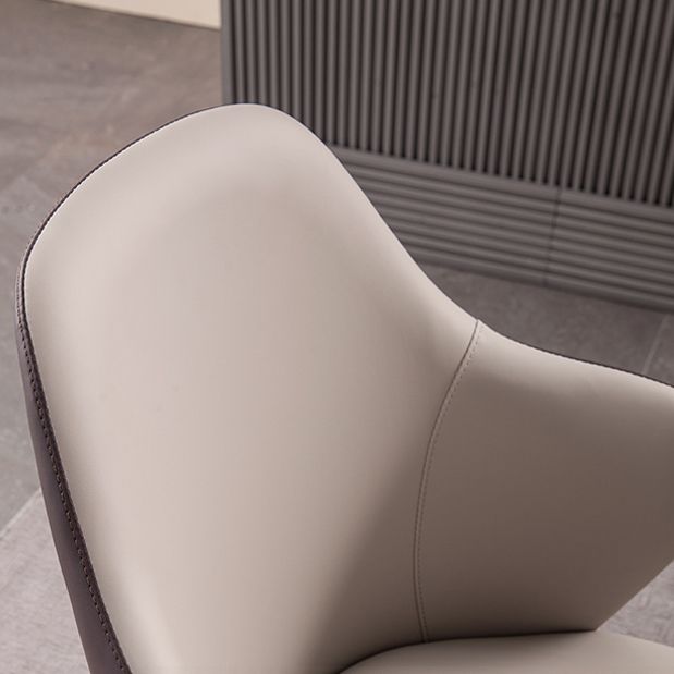 Faux Leather Dining Chairs Wingback Side Chair with Metal Base Clearhalo 'Dining Chairs' 'Dining Tables & Seating' 'dining_chair' 'furn' 'furn_dining_chair' 'Furniture' 'Kitchen & Dining Furniture' 1200x1200_607c8676-44a6-4d92-a612-aba2c7166521