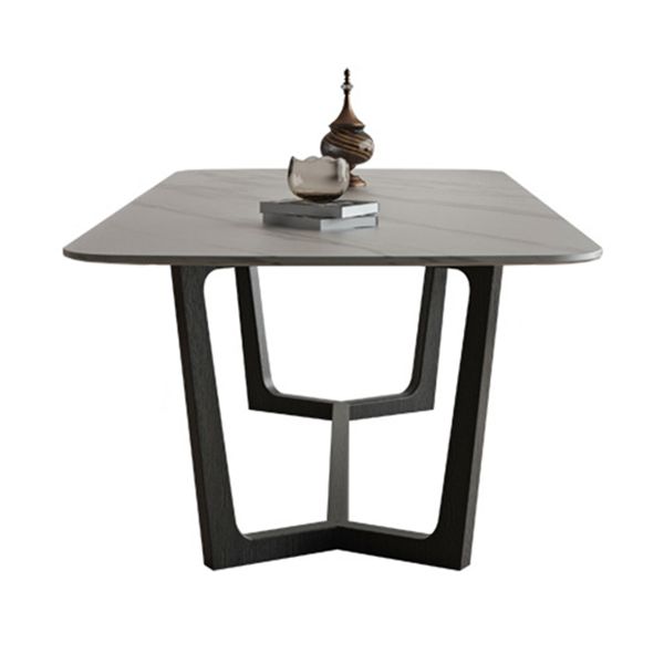 Industrial Sintered Stone Top Table Rectangle Table with Trestle Base Clearhalo ' dining_table' 'Dining Tables & Seating' 'Dining Tables' 'furn' 'furn_dining_table' 'Furniture' 'furniture_dining_table' 'Kitchen & Dining Furniture' 'kitchen&dining_furn' 'kitchen' 'kitchen_dining_table' 1200x1200_607d9895-c279-4cd0-b7f8-c35f540e1872