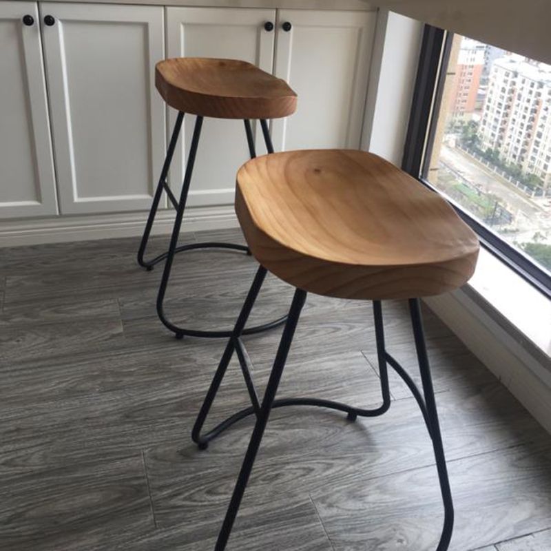 Industrial Backless and Armless Bar Stool Wooden Counter Stool Clearhalo 'Bar Furniture' 'Bar Stools' 'bar_stools' 'furn' 'furn_bar_stools' 'furniture_bar_stools' 'Kitchen & Dining Furniture' 'kitchen&dining_furn' 'kitchen' 'kitchen_furn' Furniture' 1200x1200_607dcb3b-4e88-4f26-8e89-c33a6b61079e