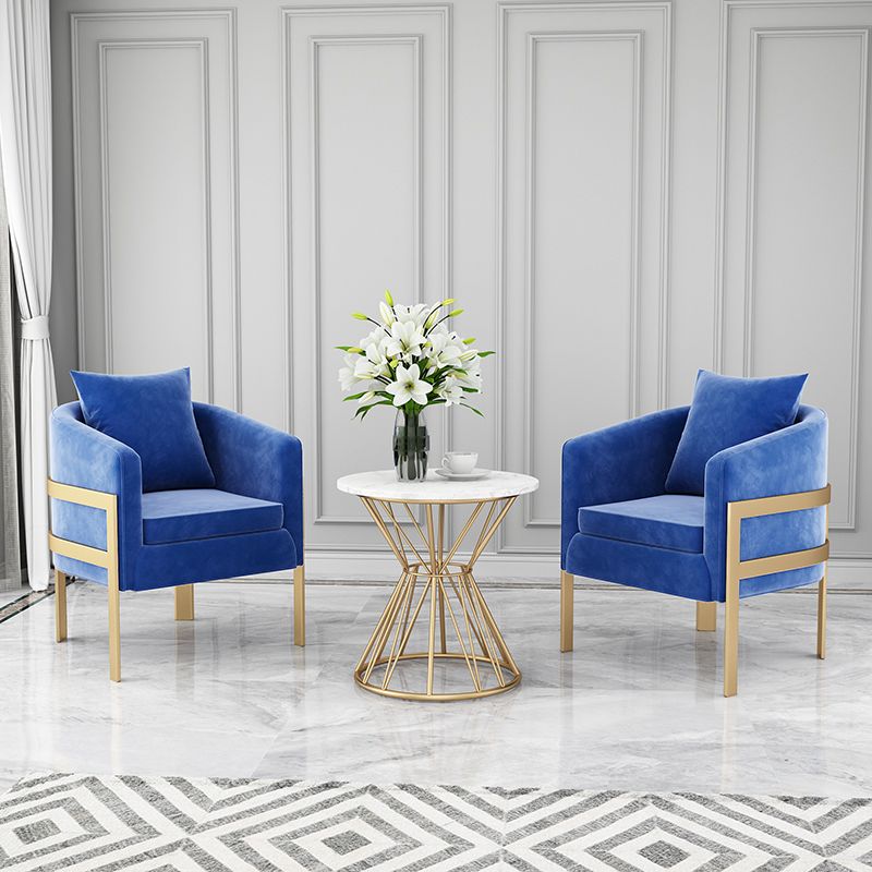 23,62 "Barrel Velvet Barrel Armes incluses pour chaise pour le salon