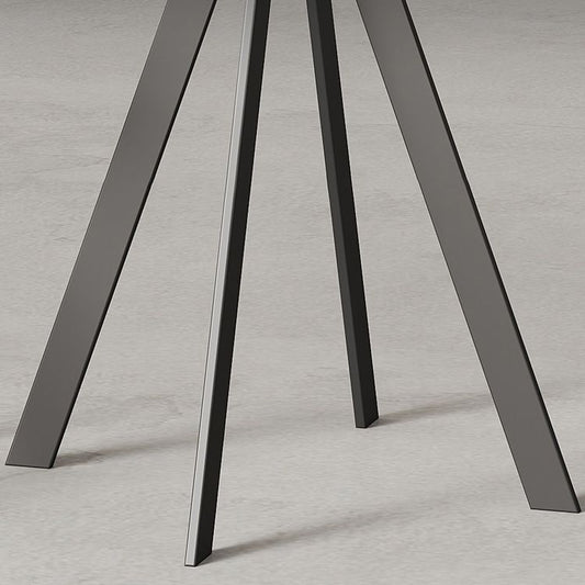 Sintered Stone Two-Color Dining Table Modern 4 Legs Table for Dining Room
