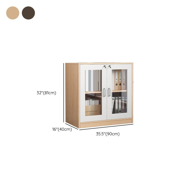 Gabinetto di file in stile contemporaneo in legno Abbassino laterale con archiviazione di bloccaggio