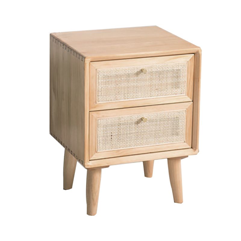 Modern Bed Nightstand Solid Wood Bedside Cabinet with 2 Drawers Clearhalo 'Bedroom Furniture' 'furn' 'furn_night_stand' 'Furniture' 'night_stand' 'Nightstands' 1200x1200_60817edf-e685-4b86-9aea-b408e5707294
