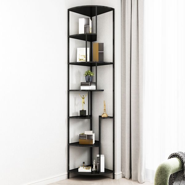 Industrial Metal Corner Bookshelf Open Vertical Bookshelf for Living Room Clearhalo 'Bookcases' 'furn' 'furn_bookcases' 'Furniture' 'furniture_bookcases' 'kitchen' 'kitchen_bookcases' 'Living Room Furniture' 'Office Furniture' 1200x1200_6081d94d-30a1-4493-814e-877b036d8b51