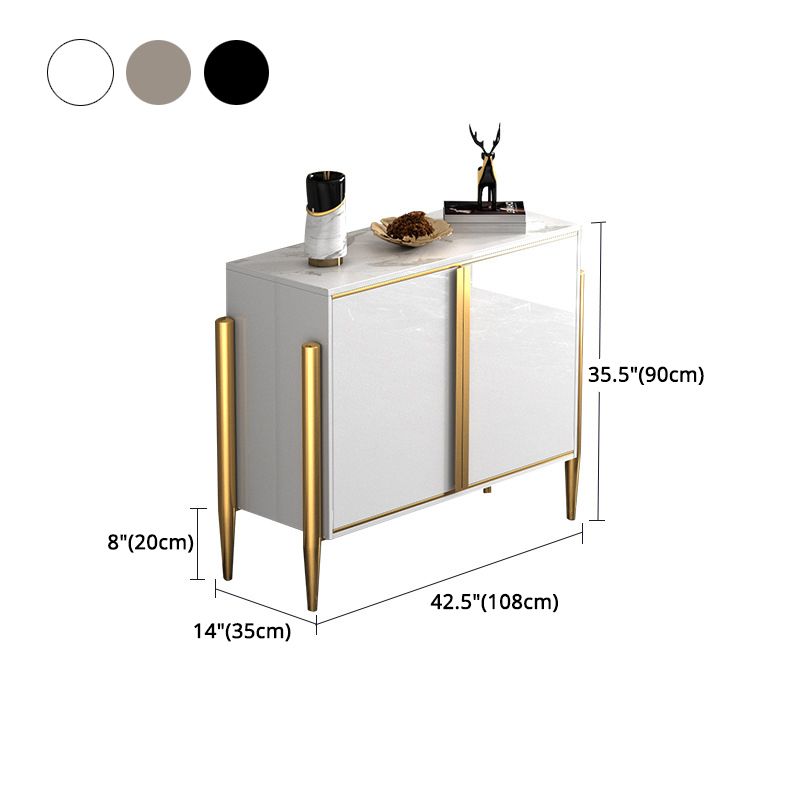 Glam Sideboard Stone Top con sideboard della porta per soggiorno