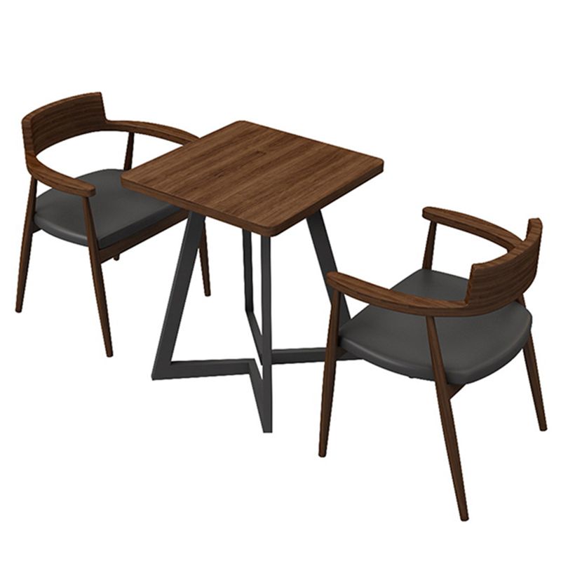 Industrial Dining Room Table Solid Wood Table with Black Double Pedestal Clearhalo ' dining_table' 'Dining Tables & Seating' 'Dining Tables' 'furn' 'furn_dining_table' 'Furniture' 'furniture_dining_table' 'Kitchen & Dining Furniture' 'kitchen&dining_furn' 'kitchen' 'kitchen_dining_table' 1200x1200_6084e69e-e301-4698-9750-ca6e7ca9faf7