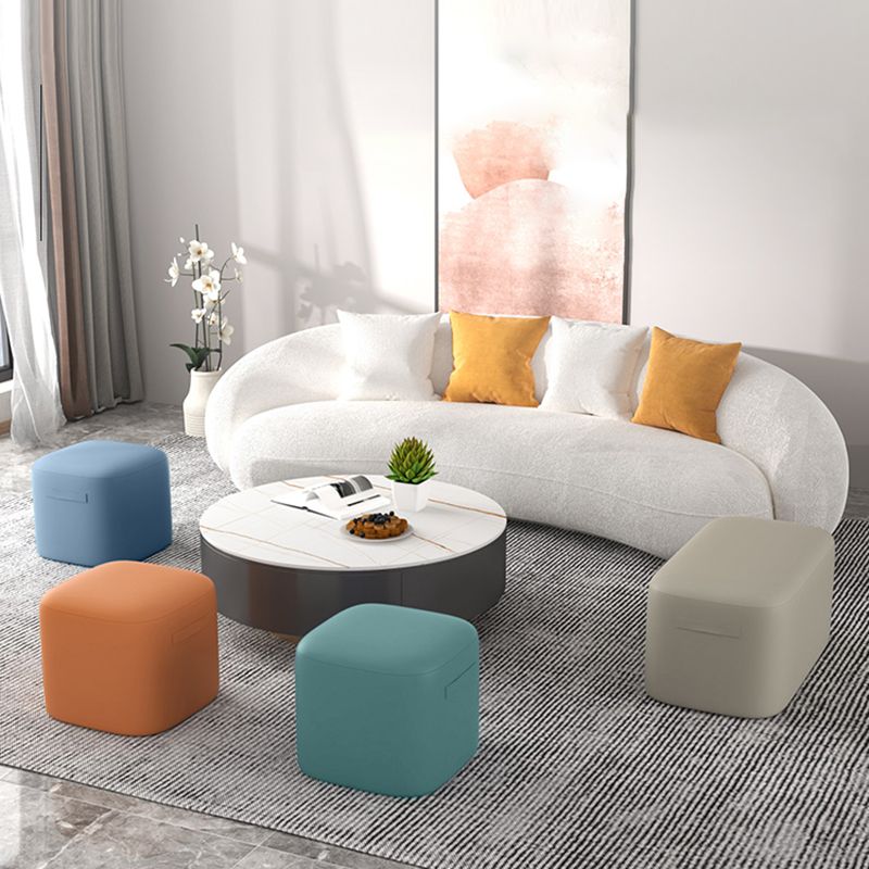 Trendy Square Leather Ottoman Plain Waterproof Indoor Foot Cube Ottoman Stool Clearhalo 'furn' 'furn_ottomans_poufs' 'Furniture' 'Living Room Furniture' 'Ottomans & Poufs' 'ottomans_poufs' 1200x1200_60850424-b923-402c-a87e-1697dbd184d6