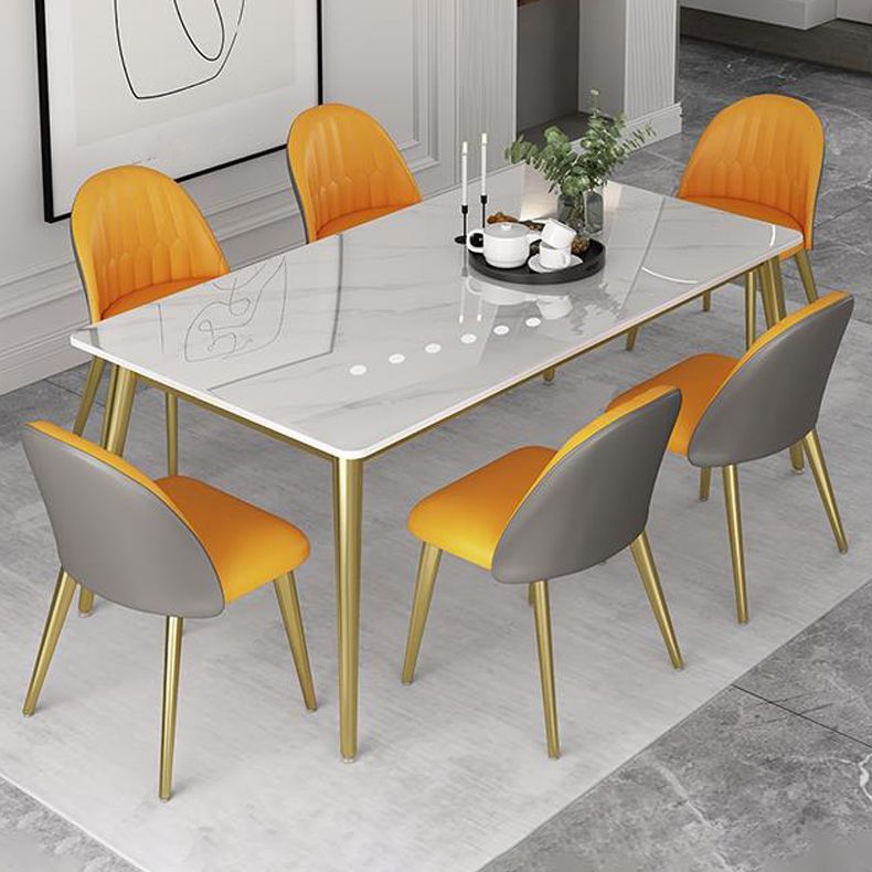 Glam Sintered Stone Dining Room Set 1/5/6/7 Pieces Dining Furniture Set /Separate Items Clearhalo 'Dining Room Sets' 'Dining Tables & Seating' 'dining_room_set' 'Furniture' 'furniture_dining_room_set' 'Kitchen & Dining Furniture' 'kitchen&dining_furn' 'kitchen' 1200x1200_60852059-d487-4c80-a45f-448c56001c5c