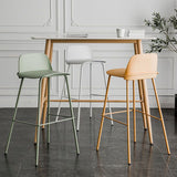 Scandinavian Footrest Metal Barstool Matte Finish Coffee Shop Stool Clearhalo 'Bar Furniture' 'Bar Stools' 'bar_stools' 'furn' 'furn_bar_stools' 'Furniture' 'furniture_bar_stools' 'Kitchen & Dining Furniture' 1200x1200_60861453-fb2c-411c-a0db-dd3581f199fd