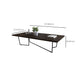 Dark Brown Solid Wood Coffee Table Abstract Coffee Cocktail Table
