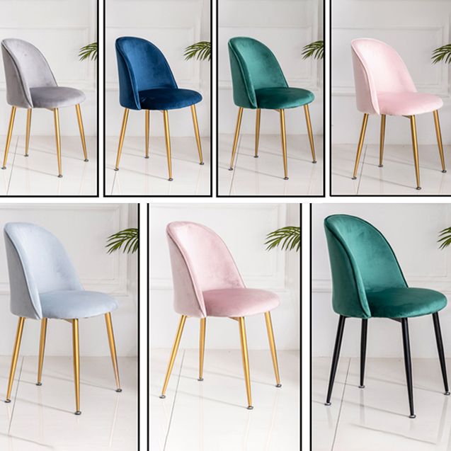 Glam Style 16.5'' Wide Dining Room Chair Solid Back Side Chair with 4 Legs for Home Use Clearhalo ' kitchen&dining_furn' 'Dining Chairs' 'Dining Tables & Seating' 'dining_chair' 'furn' 'furn_dining_chair' 'Furniture' 'furniture_dining_chair' 'Kitchen & Dining Furniture' 'kitchen' 1200x1200_60886cba-c203-4a6c-ad51-688b3a537ff9