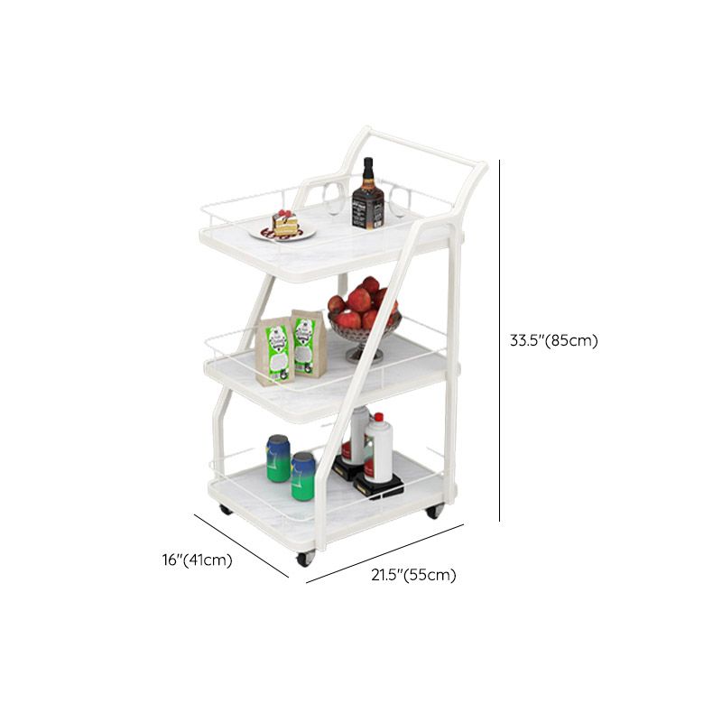 Table de préparation à la maison moderne de stockage ouvert Home Dining Table de préparation