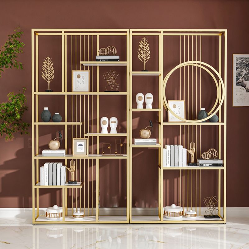 Metal -Bücherregal Etagere zeitgenössisches Open Back -Bücherregal mit Regalen