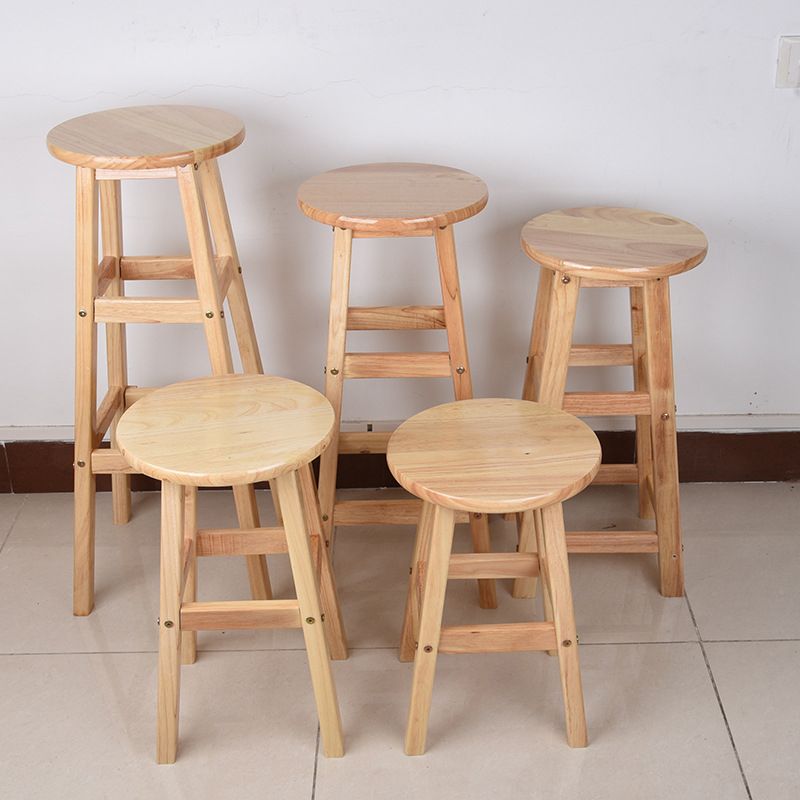 Minimalist Design Solid Wood Bar Stool Backless Counter Chair with Wood Base Clearhalo 'Bar Furniture' 'Bar Stools' 'bar_stools' 'furn' 'furn_bar_stools' 'Furniture' 'furniture_bar_stools' 'Kitchen & Dining Furniture' 1200x1200_608b6c14-032b-4afa-bcfe-771c48e5aca4