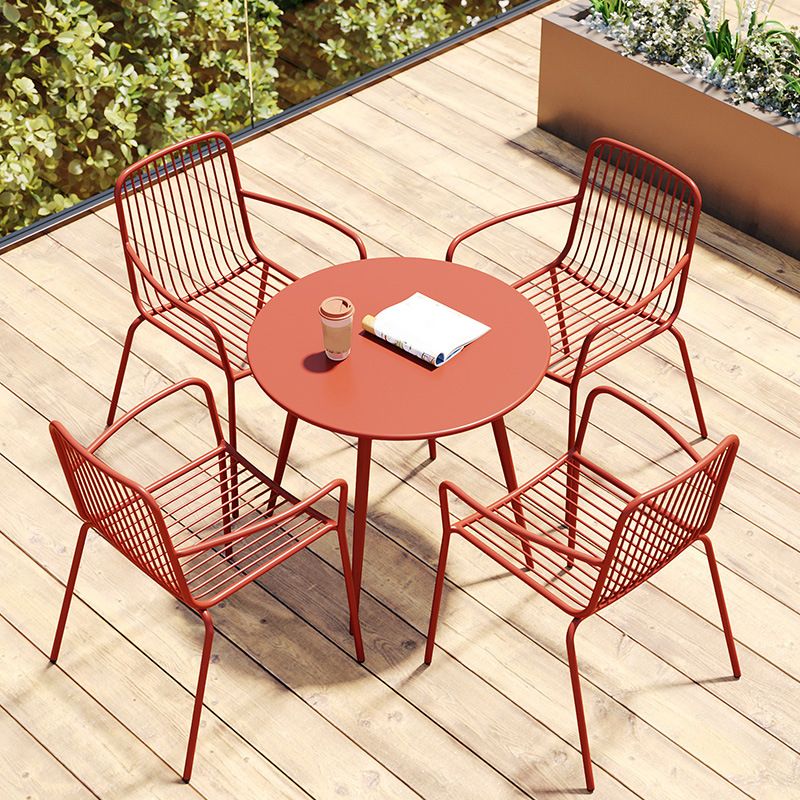 Outdoor Patio Arm Chair Metal Industrial Chairs with Slat Back Clearhalo 'Dining Chairs' 'Dining Tables & Seating' 'dining_chair' 'furn' 'furn_dining_chair' 'Furniture' 'Kitchen & Dining Furniture' 1200x1200_608cbdbf-5d68-4992-987e-459614454fc6