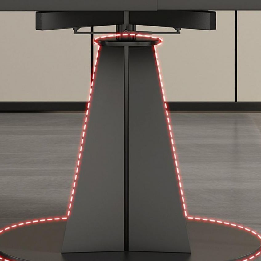 Runder Esstisch-Set aus gesintertem Stein im modernen Stil, 1/3/4/7-teiliges Esstisch-Set