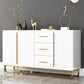 Glam Style Sideboard Wood Buffet Stand with Cabinets and Drawers Clearhalo 'buffet_sideboard' 'Buffets & Sideboards' 'furn' 'furn_buffet_sideboard' 'Furniture' 'Kitchen & Dining Furniture' 1200x1200_608d840b-4d71-48f2-a94e-da605baaa501