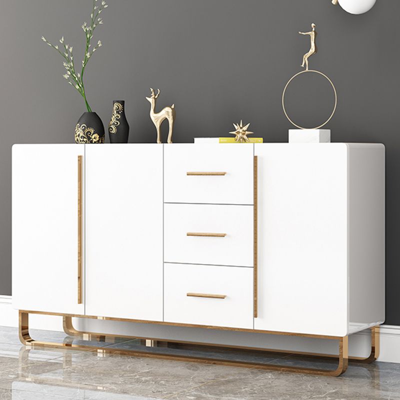Glam Style Sideboard Wood Buffet Stand with Cabinets and Drawers Clearhalo 'buffet_sideboard' 'Buffets & Sideboards' 'furn' 'furn_buffet_sideboard' 'Furniture' 'Kitchen & Dining Furniture' 1200x1200_608d840b-4d71-48f2-a94e-da605baaa501
