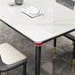 Rectangle Stone Top Dining Table Glam Style Kitchen Dining Table with 4 Legs Clearhalo 'Dining Tables & Seating' 'Dining Tables' 'dining_table' 'furn' 'furn_dining_table' 'Furniture' 'Kitchen & Dining Furniture' 1200x1200_608e943b-2c33-429b-8fbc-cc344c3a7c0f