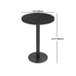 Industrial 1/2/3 Pièces Table de table noire set Round Bistro Set avec des tabourets arrière solides