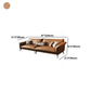 Orange Sponge Padded Leather Sofa with Pillow Back and Flared Armrest Sectional Clearhalo 'furn' 'furn_sectionals' 'Furniture' 'furniture_sectionals' 'Living Room Furniture' 'Sectionals' 1200x1200_609127d7-5d39-4a82-a893-a167a3b769c3