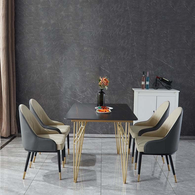 Gold Tripod Base Dining Table Stone and Metal Traditional Luxury Dining Table Clearhalo 'Dining Tables & Seating' 'Dining Tables' 'dining_table' 'furn' 'furn_dining_table' 'Furniture' 'furniture_dining_table' 'Kitchen & Dining Furniture' 'kitchen' 'kitchen_dining_table' 1200x1200_60913b0b-0c15-4a01-bc40-d8845641dc57