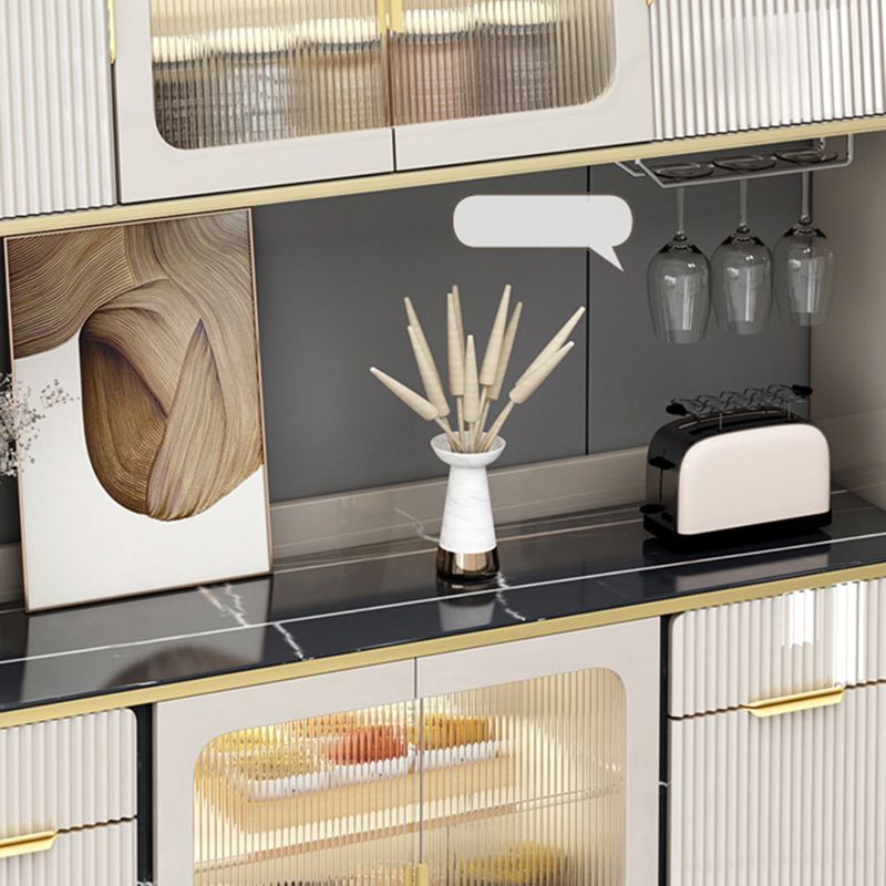 Modern Wood Dining Hutch Glass Doors Storage Cabinet with Doors Clearhalo 'Display & China Cabinets' 'display_china_cabinets' 'furn' 'furn_display_china_cabinets' 'Furniture' 'Kitchen & Dining Furniture' 1200x1200_609186df-1104-4f59-99af-4e045ae4049c