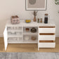 Contemporary Style Wood Sideboard Cabinet with Cabinets and Drawers