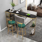 White and Black Glam StyleTable in Faux Marble and Iron Milk Tea Shop Bar Table Clearhalo 'Bar Furniture' 'Bar Tables' 'bar_tables' 'furn' 'furn_bar_tables' 'Furniture' 'furniture_bar_tables' 'Kitchen & Dining Furniture' 1200x1200_6092f47a-0e09-4287-914c-dce3ff8c100c