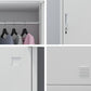 Steel Storage Cabinet Industrial Hinged Wardrobe Armoire for Home