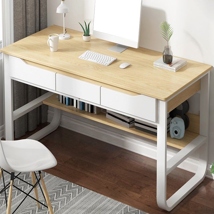 23 "W Hedendaags Writing Desk rechthoekige houten computerbureau met laden