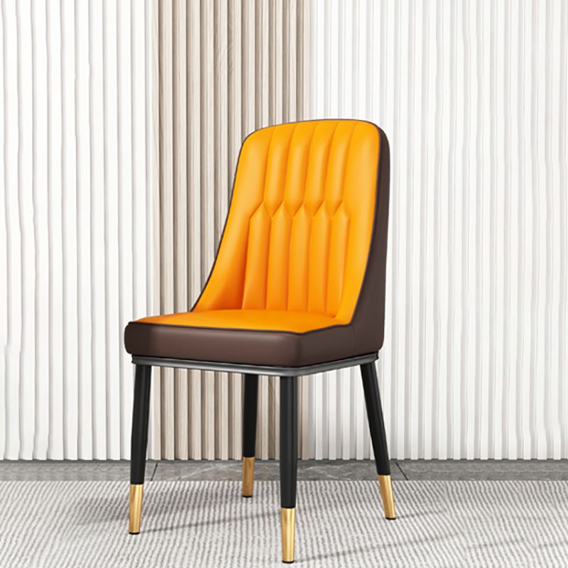 Modern Style Parsons Chair PU Leather Chairs for Dining Room Clearhalo 'Dining Chairs' 'Dining Tables & Seating' 'dining_chair' 'furn' 'furn_dining_chair' 'Furniture' 'furniture_dining_chair' 'Kitchen & Dining Furniture' 1200x1200_60953ef6-080f-4cfc-8c61-a07d4ca1a849
