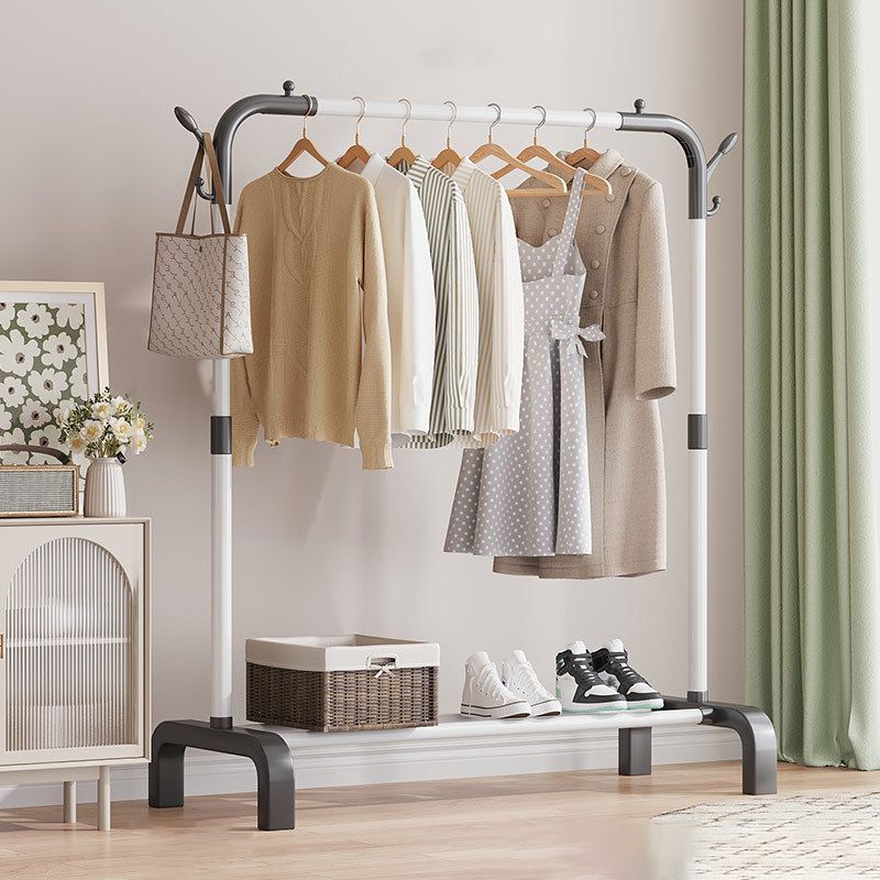 Contemporary Metal Coat Rack Storage Shelving Coat Rack with Coat Hooks Clearhalo 'Entry & Mudroom Furniture' 'furn' 'furn_hall_tree_coat_racks' 'Furniture' 'Hall Trees & Coat Racks' 'hall_tree_coat_racks' 1200x1200_6095f9a6-060b-4849-bb65-d3c54355ee60