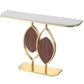 Glam Half Moon Console Sofa Tafel Antieke afwerking Console Accenttabel