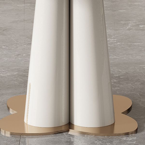Metal and Slate Table Modern Home Retractable Round Dining Table