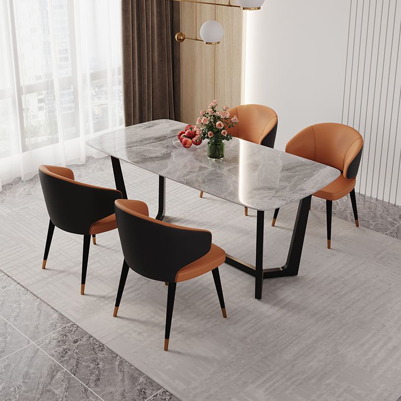 1/5/6/7 Pieces Sintered Stone Dining Table Set Rectangular Dining Room Table Clearhalo 'Dining Room Sets' 'Dining Tables & Seating' 'dining_room_set' 'furn' 'furn_dining_room_set' 'Furniture' 'furniture_dining_room_set' 'Kitchen & Dining Furniture' 1200x1200_60988cb9-002d-4508-8f6f-4fe2d5a85748