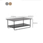 17.7"H Rectangle Glass Coffee Table Metal Sled Base Cocktail Table with Shelf Clearhalo 'Coffee & Accent Tables' 'Coffee Tables' 'coffee_tables' 'furn' 'furn_coffee_tables' 'Furniture' 'Living Room Furniture' 1200x1200_6098eb66-5eb9-4ba4-b4d7-1dc6ed99077c