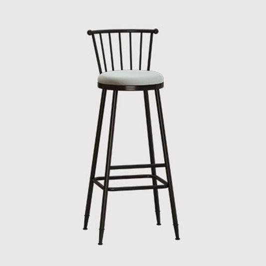 Leather Matte Finish Bristol Stool Low Back Footrest Barstool Clearhalo 'Bar Furniture' 'Bar Stools' 'bar_stools' 'furn' 'furn_bar_stools' 'Furniture' 'furniture_bar_stools' 'Kitchen & Dining Furniture' 1200x1200_6099a0c6-7b57-49b5-b218-c43ff5689c1f
