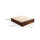 Moderne Plattformbett Walnussmassivholz Standard Bett mit Lagerung
