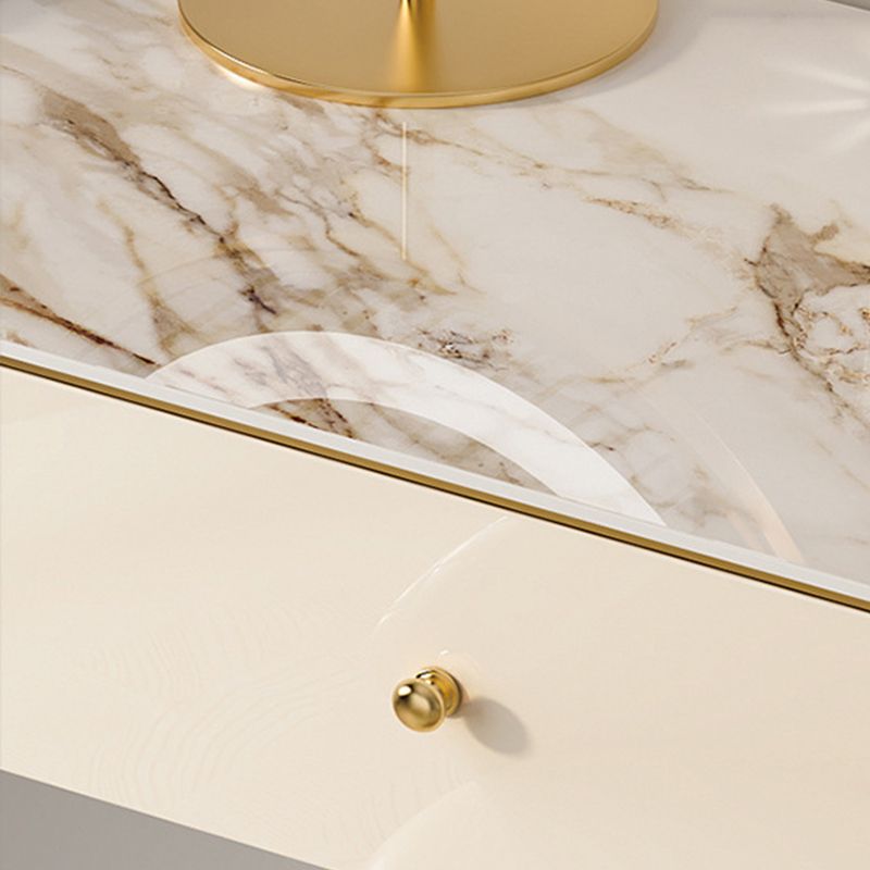 白い虚栄心、30.71 "スツール付きの高石の虚栄心、2/4引き出しドレッサー