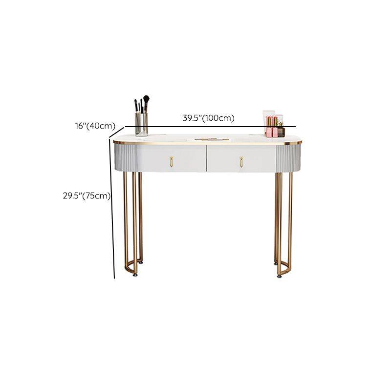 Modern White With Drawer Lighted Mirror Bedroom Dressing Table