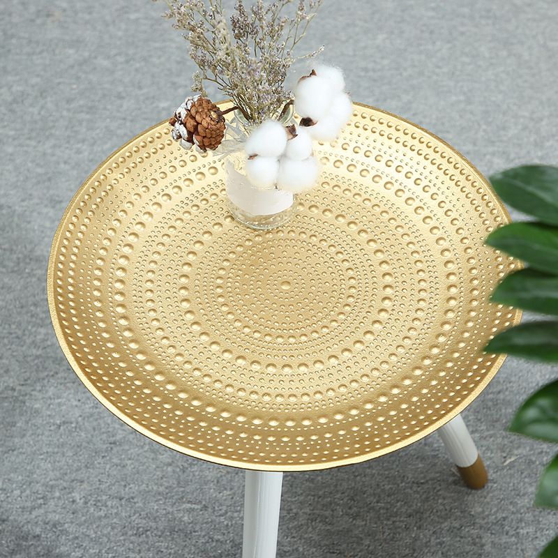 Round Modern Wooden Coffee Table Three Legs Coffee Table in Pink Clearhalo 'Coffee & Accent Tables' 'Coffee Tables' 'coffee_tables' 'furn' 'furn_coffee_tables' 'Furniture' 'furniture_coffee_tables' 'Living Room Furniture' 1200x1200_609af399-8f6f-4bac-b02d-29b3741edae0