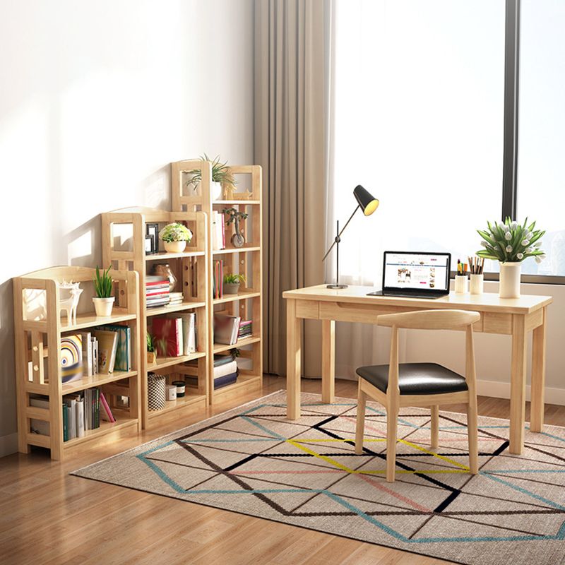 Modern Open Back Standard Bookshelf Wooden Bookcase with Shelves for Study Room Clearhalo 'Bookcases' 'furn' 'furn_bookcases' 'Furniture' 'Office Furniture' 1200x1200_609b5bd5-824a-4d3c-bee7-214ebe4f5ece