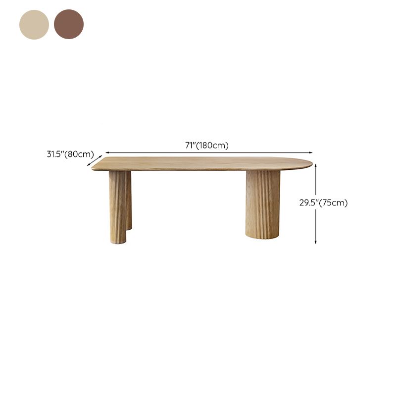 Contemporary Free Form Dining Table Solid Wood Dining Table for Kitchen
