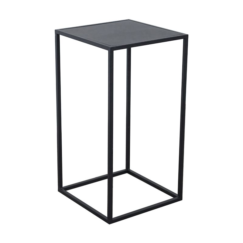 Mesa de deslizamiento de extremo de metal de mediados de siglo Mesa de esquina de sofá marco minimalista